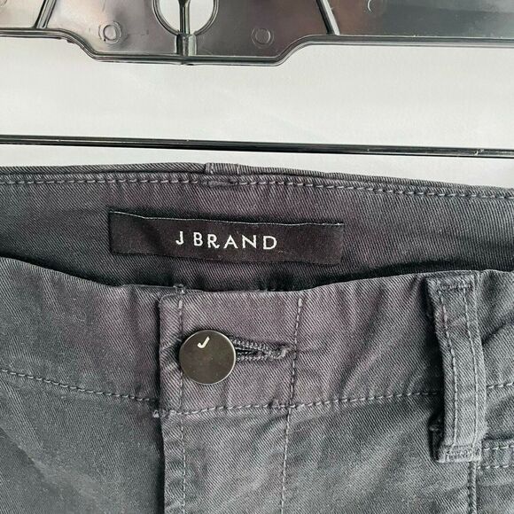J Brand Byrnes Jeans Skinny Cargo Chrome Charcoal Grey Zipper Ankle Size 26 - Picture 6 of 12